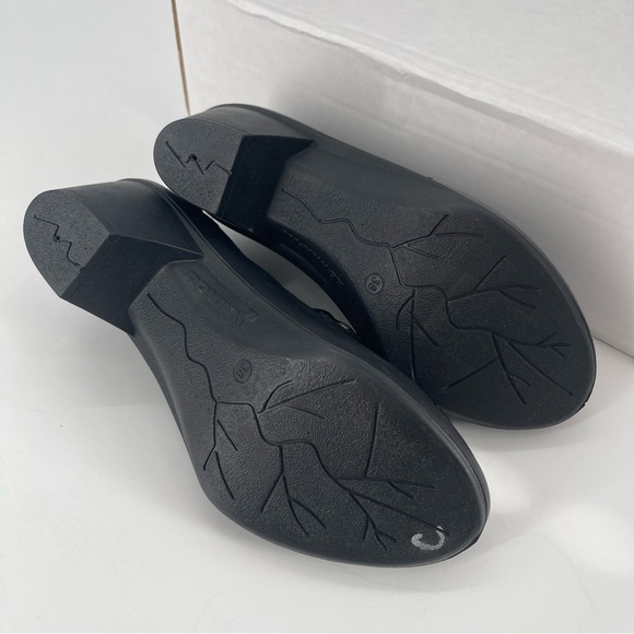 NWOB Romika Black Leather Slip On Heels Size 7/7.5 - Picture 6 of 8